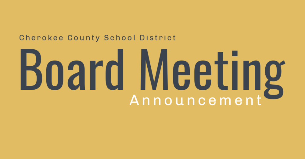 CCSD Board Meeting Announcement 