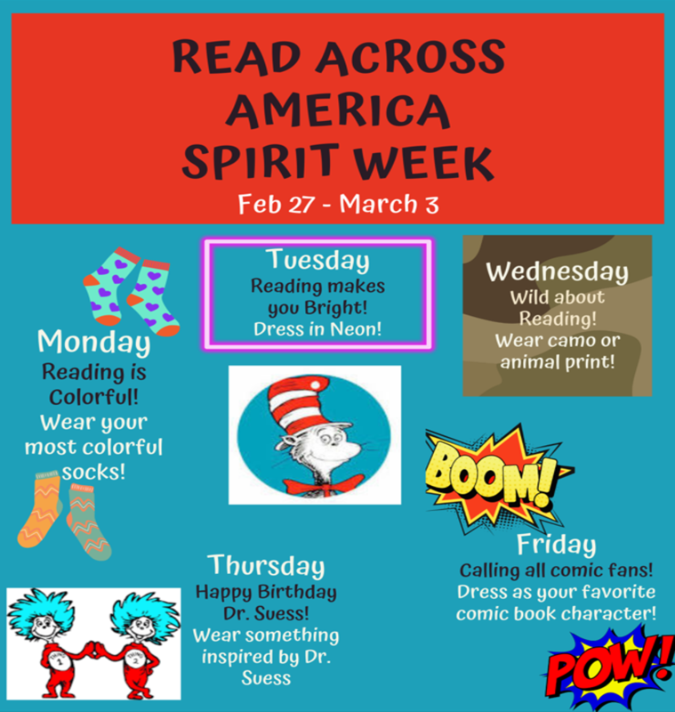 Read Across America Spirit Week! Ewing Middle